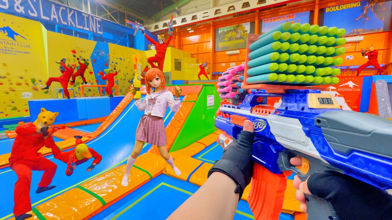 Nerf War | Amusement Park Battle 159 (Nerf First Person Shooter)