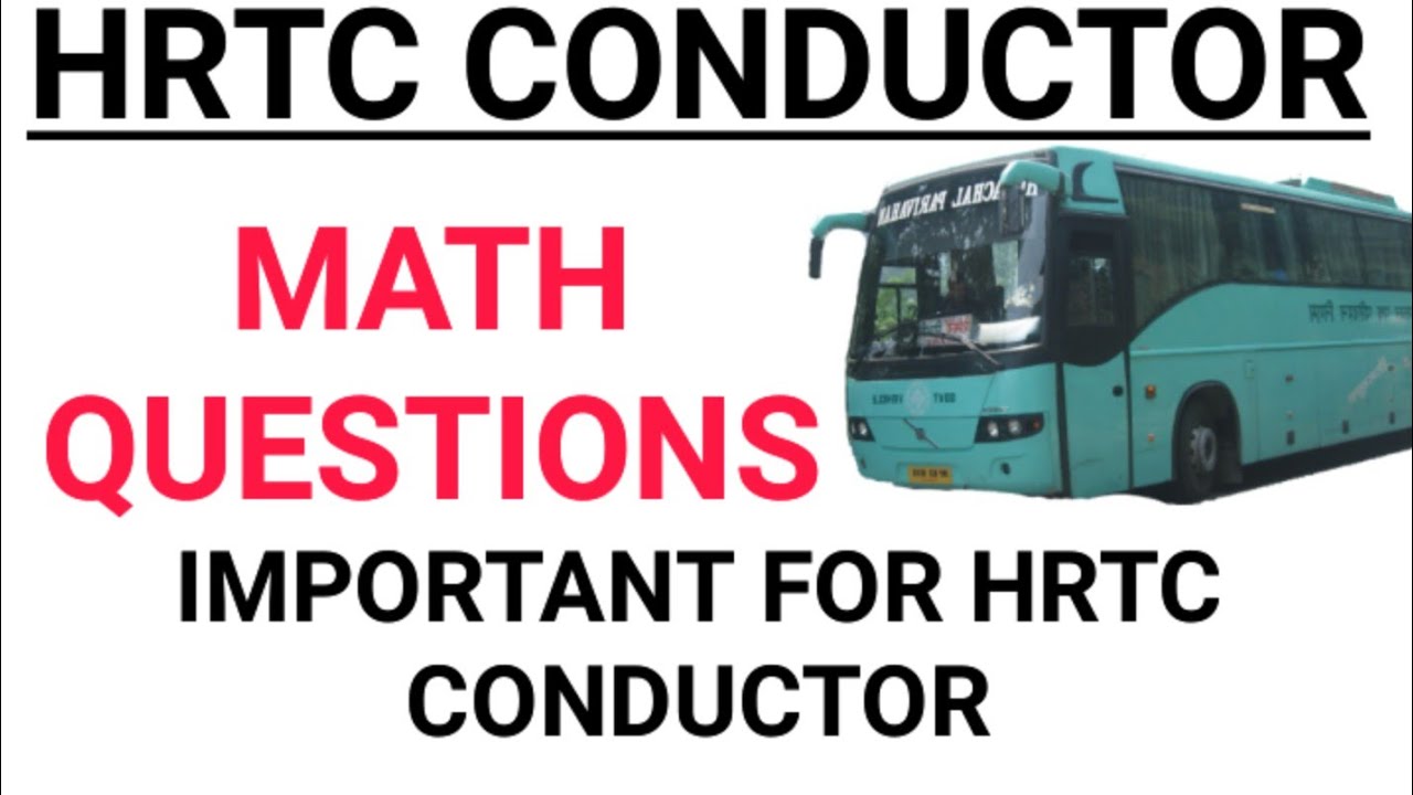 HRTC CONDUCTOR MATH IMPORTANT QUESTION 