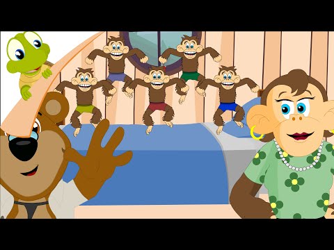 Five Little Monkeys jumping on the bed - Nursery Rhymes