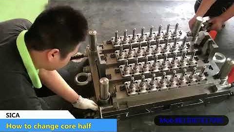 Preform mould maintenance How to change mould core plate during preform manufacturing