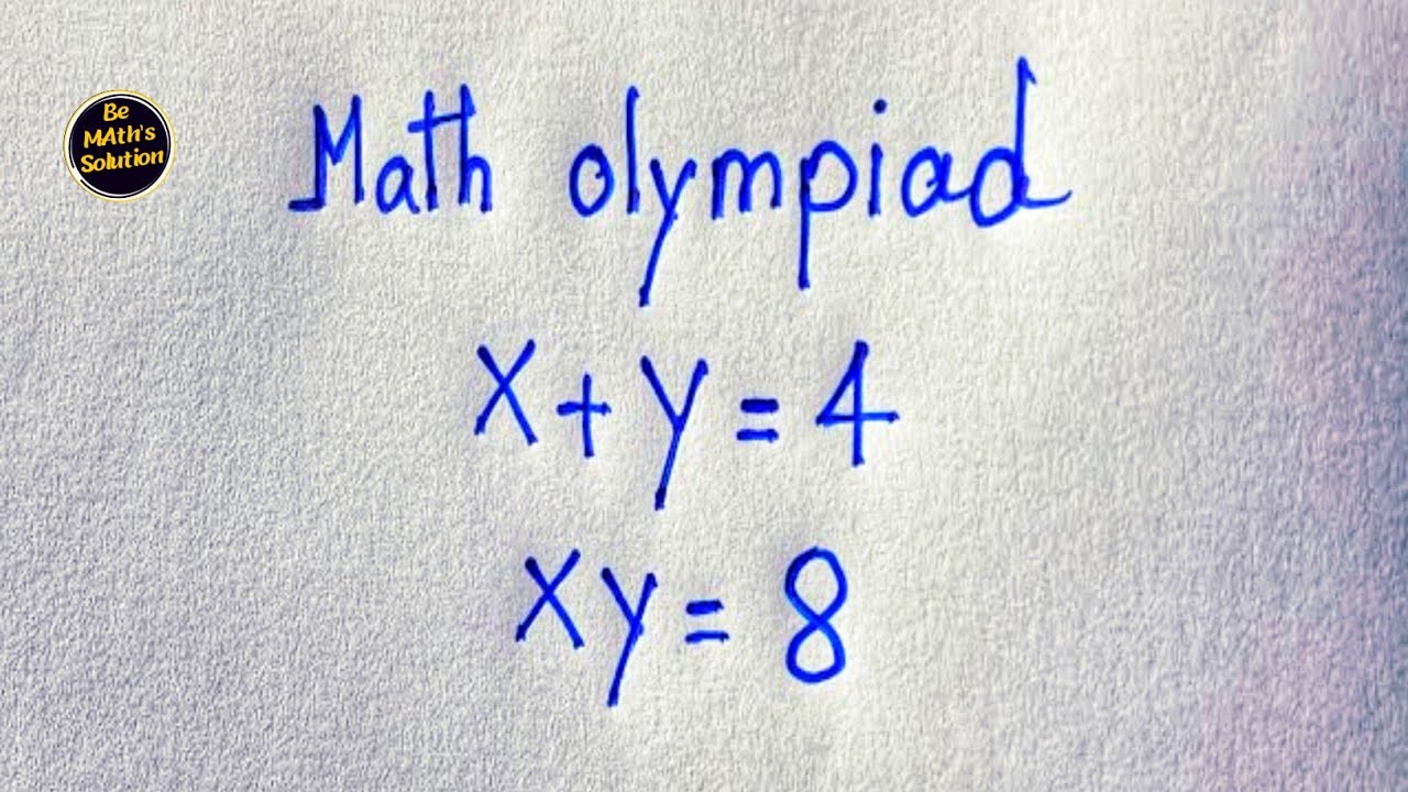 Japanese | Math Olympiad Puzzle | X + Y = 4, XY = 8 | Solve for X and Y Easily