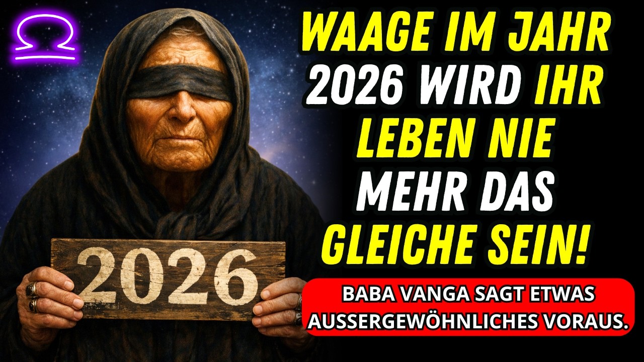 Waage: Ihr Leben wird sich 2026 komplett verändern! Machen Sie sich bereit, verrät Baba Vanga!