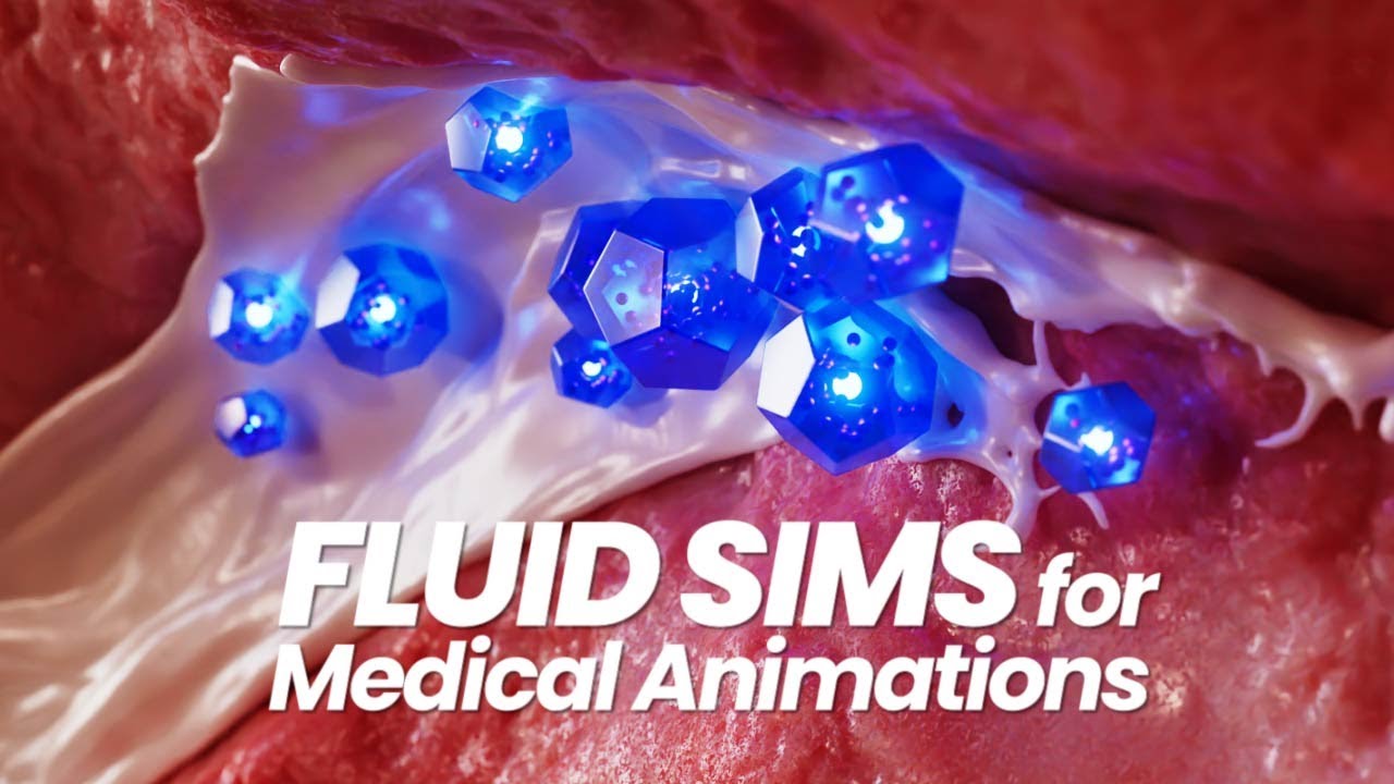 Realtime Fluid Sims for Medical Animations with  Cinema 4D + Liquigen