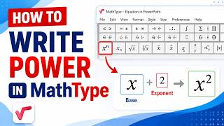 How to write power in MathType