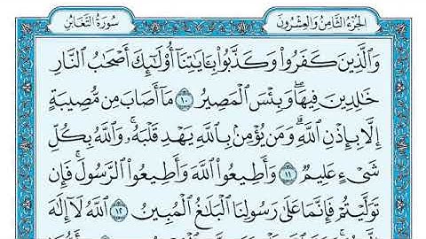 سورة التغابن مكتوبة / ماهر المعيقلي