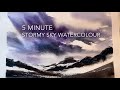 4 COLOURS &amp; UNDER 5 Mins MISTY MOUNTAINS WATERCOLOR LANDSCAPE Loose Watercolour PAINTING Techniques