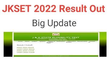 JKSET 2022 RESULT OUT | BIG UPDATE