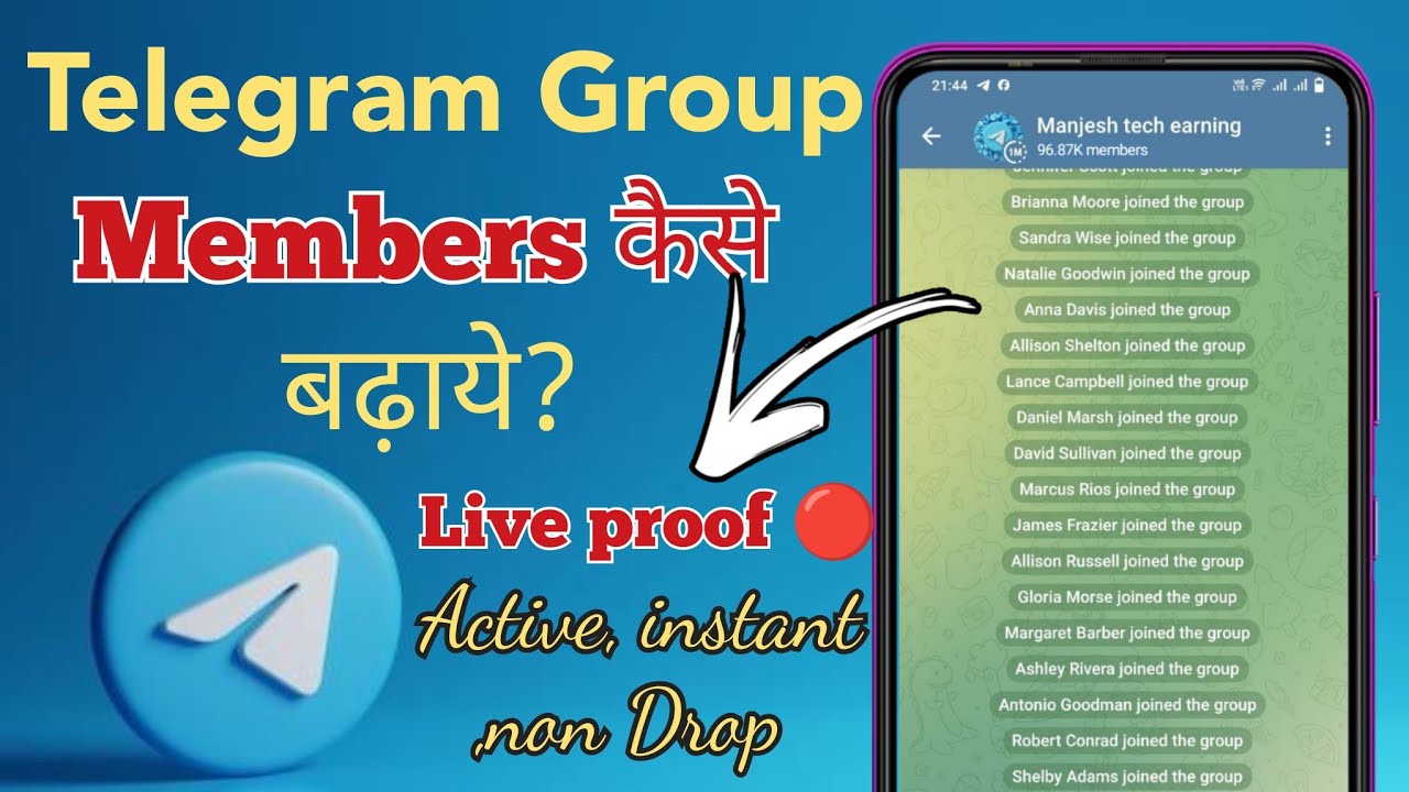 Non Drop Telegram Members Kaise Badhaye 2024 |Telegram Group me active ...
