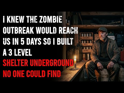 I Knew the Zombie Outbreak Would Reach Us in 5 Days so I Built a 3 Level Shelter Underground No One