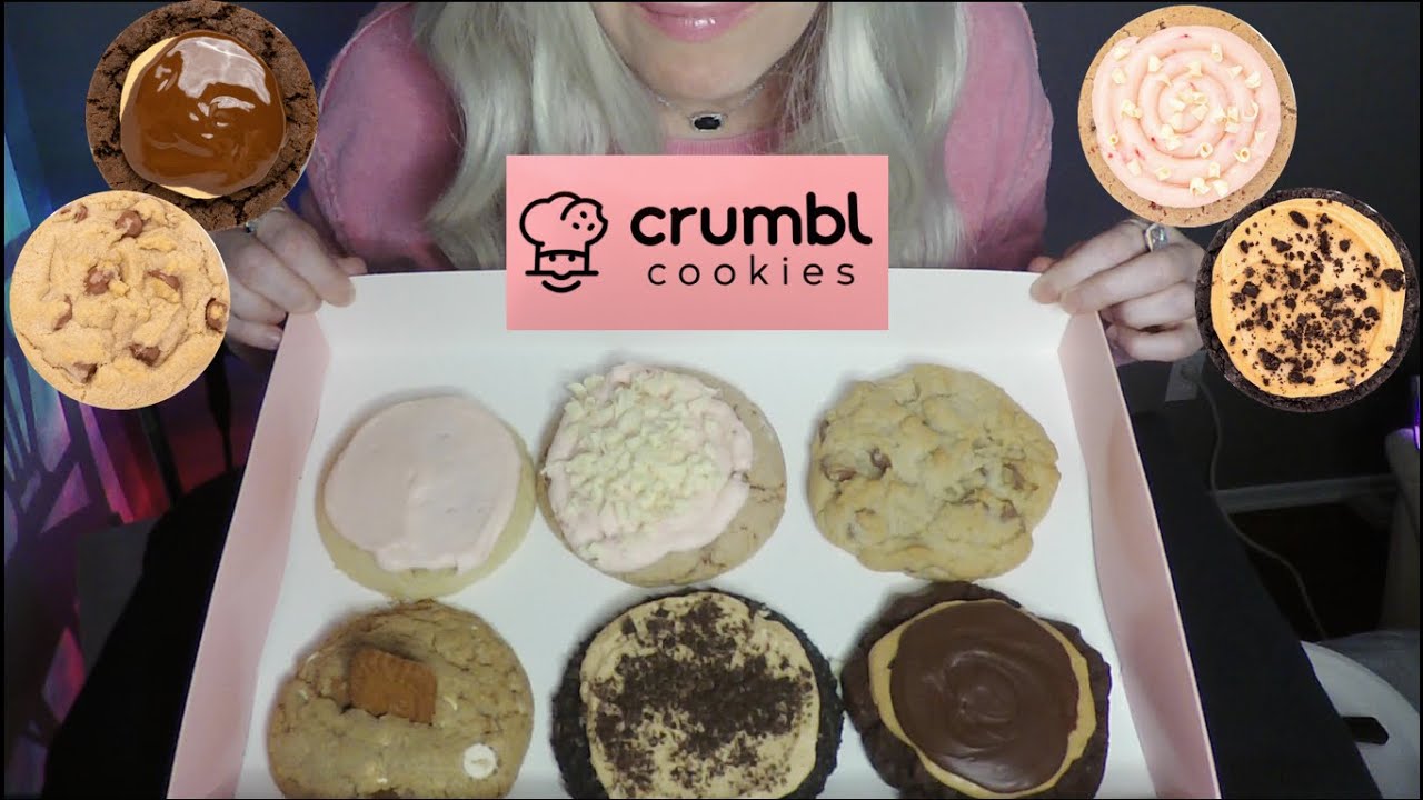 ASMR Crumbl Cookies Eat With Me Taste Test | Review & Storytime | Whispered