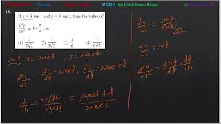 If X3Tant And Y3Sect, Then The Value Of D2Ydx2 At Tπ4, Is