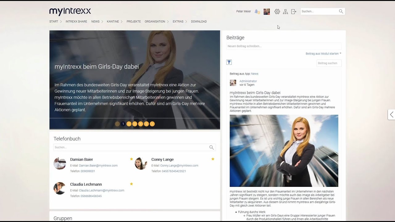 Intrexx Tutorial - Unternehmensportal