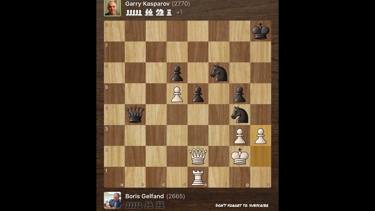 Boris Gelfand vs Garry Kasparov • Paris - France, 1991