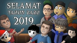 Selamat Tahun Baru 2019 ft. Edho Zell & Teman teman Animator | Kartun Indonesia - #HORORKOMEDI