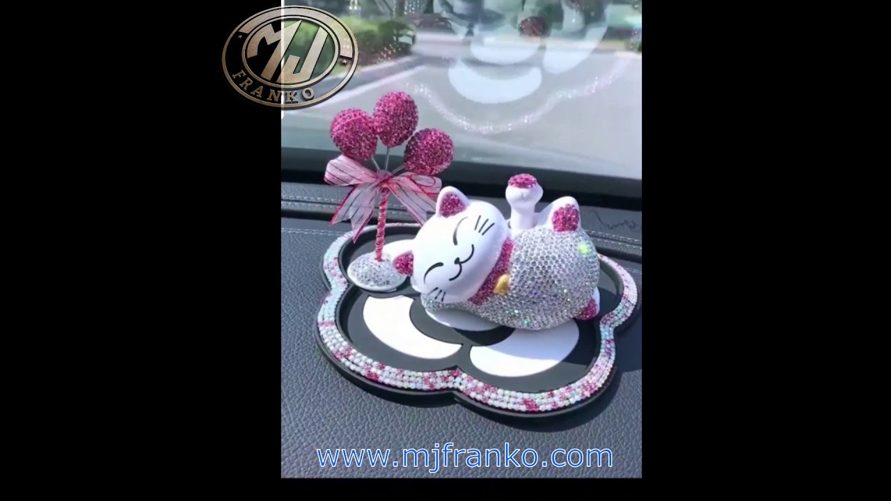 Figurine Qui Bouge Maneki Neko Strass | MJ FRANKO - YouTube