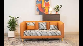 Amora Sofa | 3-Seater Comfort with Elegant Two-Tone Design | Guchaa Decor screenshot 1