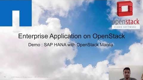 SAP HANA on OpenStack Manila with backup and recovery Demo