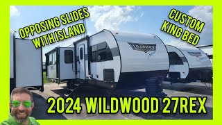 Opposing slides with island! 2024 Wildwood 27REX travel trailer walkthrough