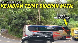 BRAAKK..‼️TEREKAM JELAS BUS TABRAK TRUCK DI LIKU 9