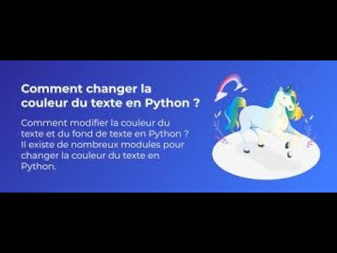 Comment changer le couleur du texte en python !!! - YouTube