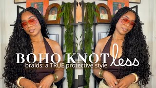 Boho Knotless Braids vs Miracle Knots| Which Style is the BEST Protective Style & Why:How I Maintain