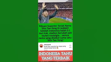 Usai Dikalahkan Irak Suporter Indonesia Teriakan Nama Shin Tae Young #shortvideo #viral #fypシ