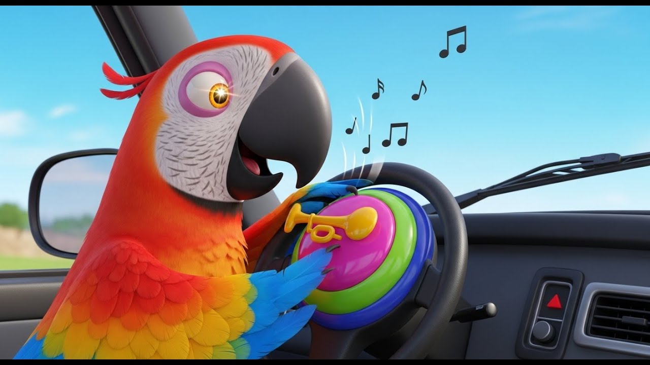 The Parrot Who Drove a Car | Adventure Song for Kids