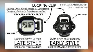 Modified  Driver Install on DENSO Alternators for ERCKFRM071, ERCKFRM081 External Regulator kits