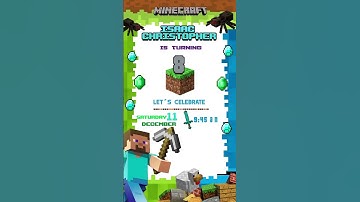 MINECRAFT Birthday INVITATION 🎮 MINECRAFT PARTY GAMES