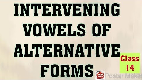 Intervening Vowels(Part of Alternative forms) IIClass 14 @saistenoclasses6228 @RamanStenoClasses