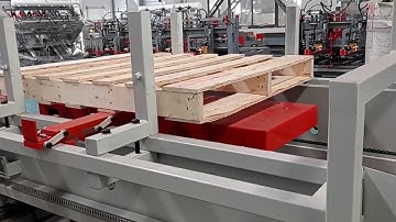 Successfully Testing Video of ZZCHRYSO Wood Pallet Making Machine for Stringer Pallets American Type