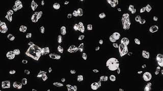 Beautiful Shiny Sparkling Diamond Gems Falling in Slow Motion 4K DJ Visuals Loop Background