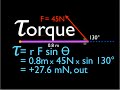 Physics, Torque  (4 of 13) Force Not at Right Angle to the Object