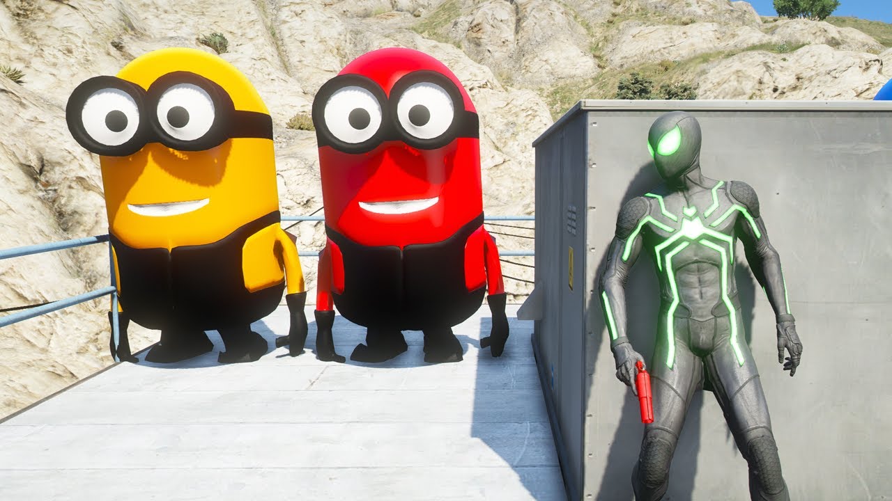 GTA 5 Funny Spiderman vs White Minion Epic Ragdoll Episode. 19