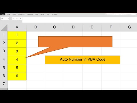 AutoNumber in Excel