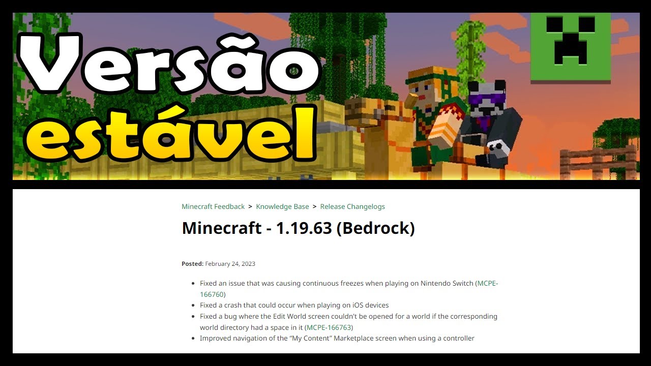 Minecraft para iOS  ATUALIZADO 2023 ÚLTIMA VERSÃO 