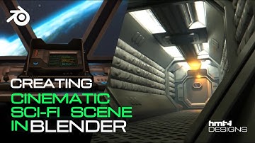 Creating Cinematic Sci Fi scene in Blender | Timelapse video