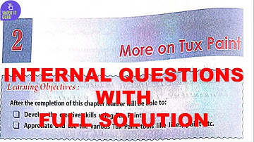 MORE ON TUX PAINT | DAV | CLASS 4 | COMPUTER | CHAPTER 2 | QUESTION ANSWER | SOLUTION | NOTES | #dav