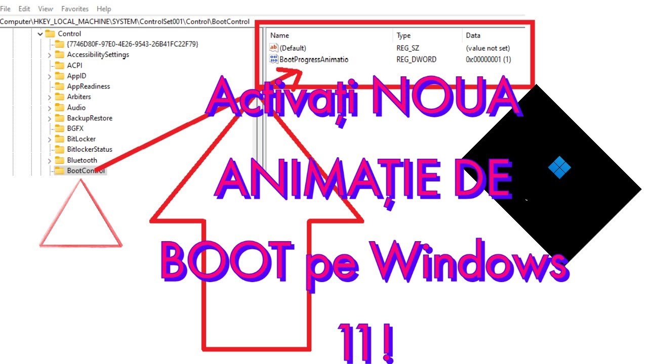 Activati NOUA ANIMATION DE BOOT pe Windows 11 - YouTube