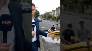 When potholes become a problem! 😬 #potholes #ukroads #britishhumor #viral #sarcasm #funny