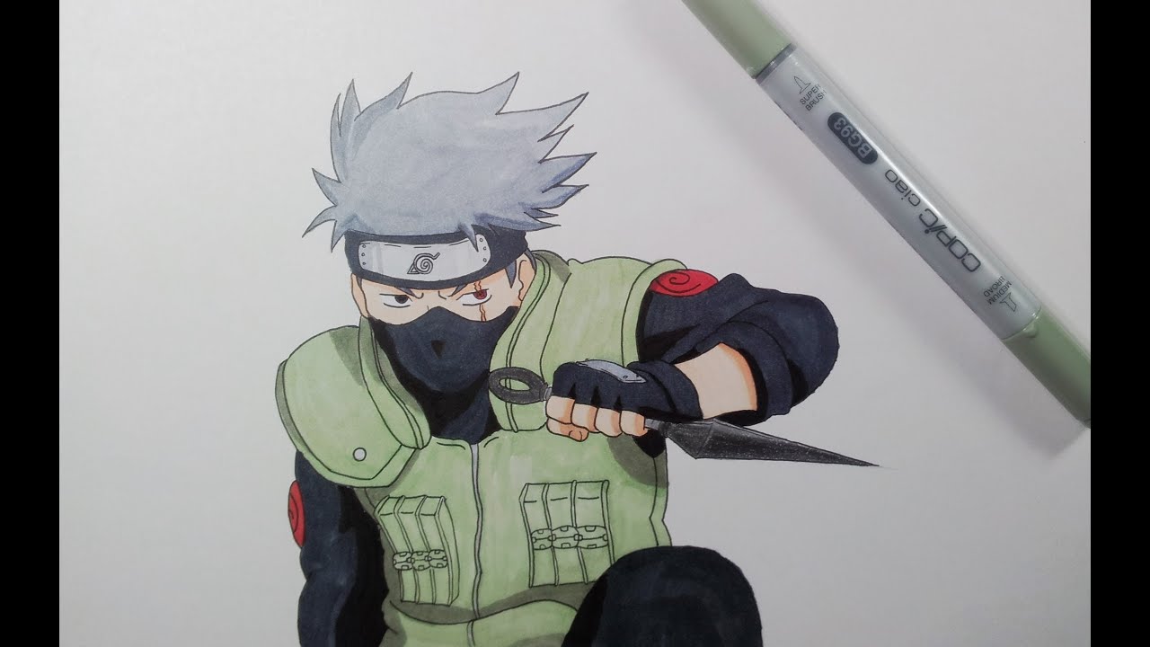 Kakashi color sketch by MarFitzherbertFletch on DeviantArt