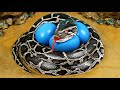 Stop Motion ASMR - Surprise Eggs Yummy Snakes for food Mud off Primitive Cooking IRL Recipe 4K