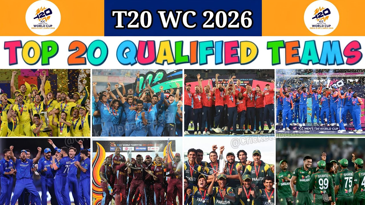 T20 World Cup 2026 Qualified Teams || ICC Men's T20 World Cup 2026 All Qualified Team List