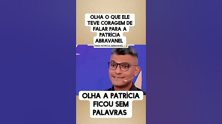 Olha o que ele teve coragem de falar para Patrícia Abravanel :       #reflexão #verdades #videoviral