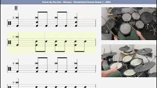🥁 Come As You Are   Nirvana   Rockschool Drums Grade 1   2024