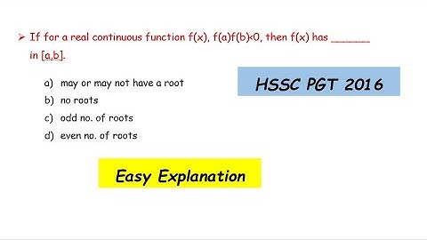 HSSC PGT 2016 | Solved Question