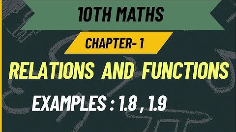 10th Maths samacheer kalvi [Relations And  Functions] in Tamil
