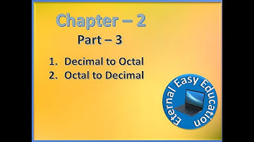 TN +1 CS and CA (chapter -2 Number System) part 3 Decimal to Octal and Octal to Decimal conversion