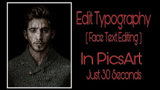 How to edit Typography (Face Text) In Picsart | Editing | Rushaank Hub | #shorts