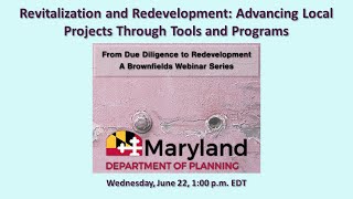 [ARCHIVED] Revitalization & Redevelopment: Advancing Local Projects Through Tools & Programs
